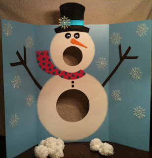 paper plate snowman