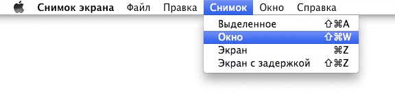 Функции программы «Снимок экрана»