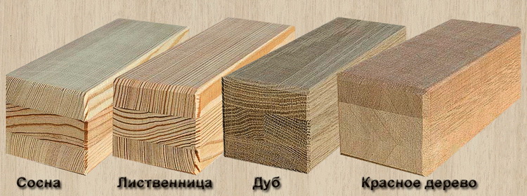 Породы дерева, используемые в евробрусе