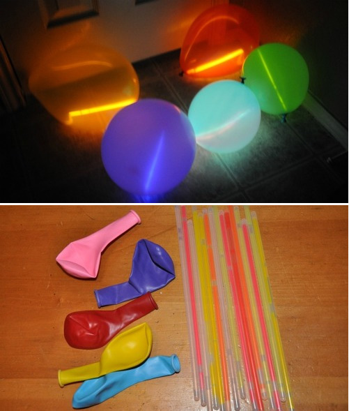 воздушные шары со светящимися полочками внутри в подарок на день рождения