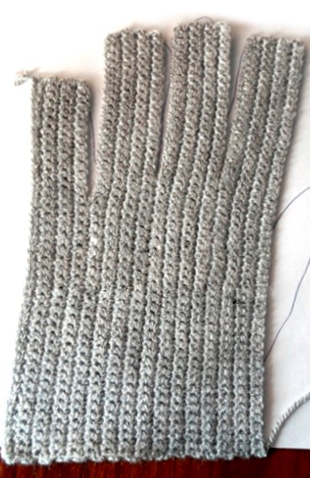 Вязание мужских перчаток крючком