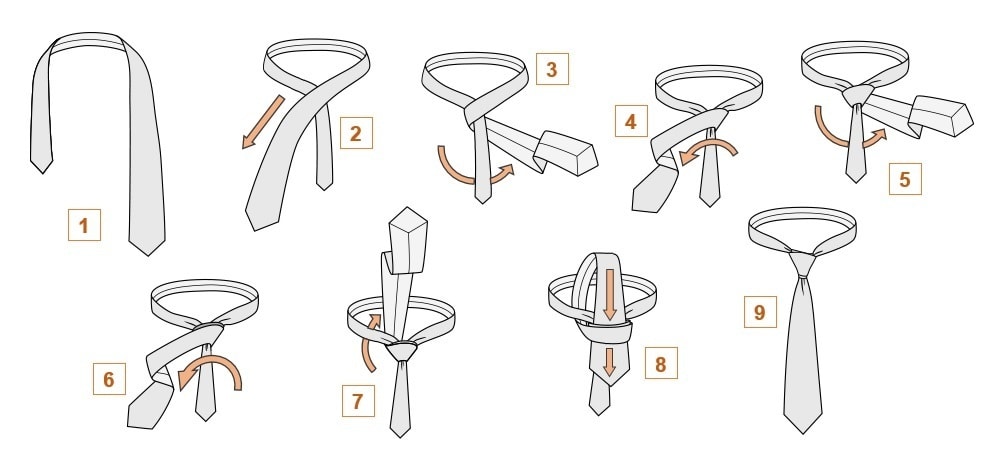 Как завязать галстук Узел Принц Альберт