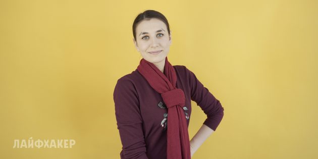 Как завязывать шарф: Галстук