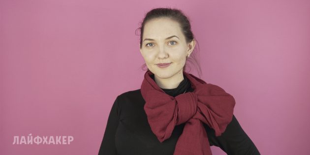 Как завязывать шарф: Бант