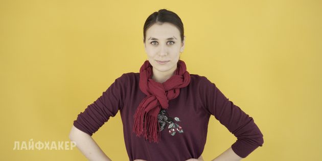 Как завязать шарф: Колье