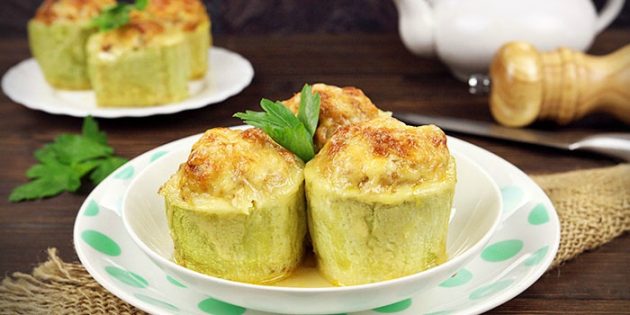 Кабачки с фаршем Блюда из кабачков: кабачки с фаршем