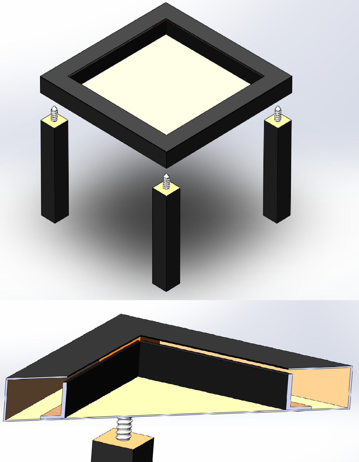 Светодиодный столик своими руками журнальный столик, стол, Светодиоды, дизайн, длиннопост