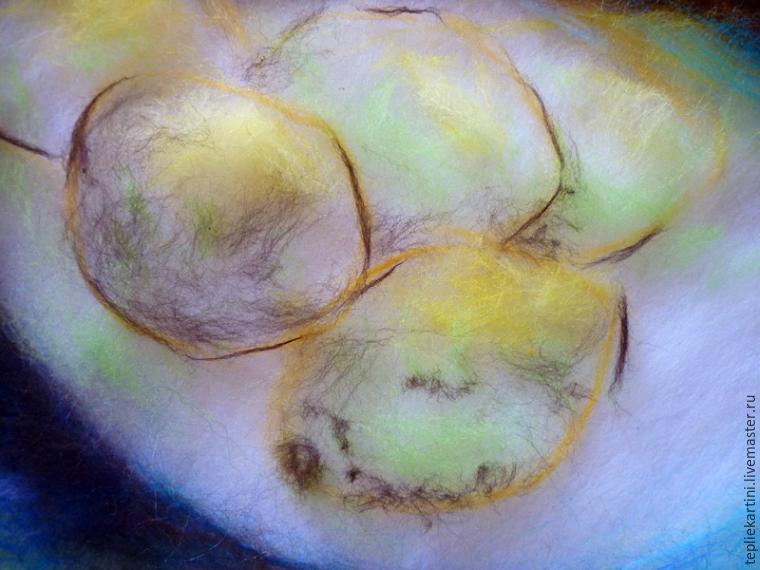 Мастер-класс: картина шерстью «Натюрморт с лимонами» по мотивам работы Ван Гога, фото № 30