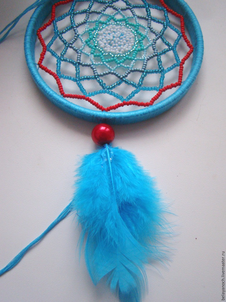 Плетем «ловца снов» с бисером, фото № 45