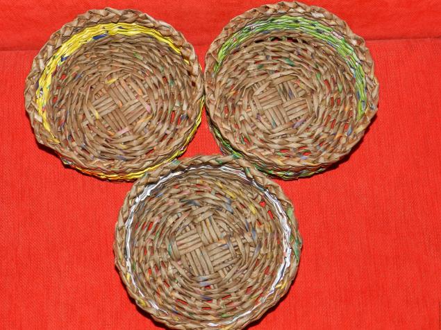 МК по плетению корзинки с плетеным круглым дном, фото № 21