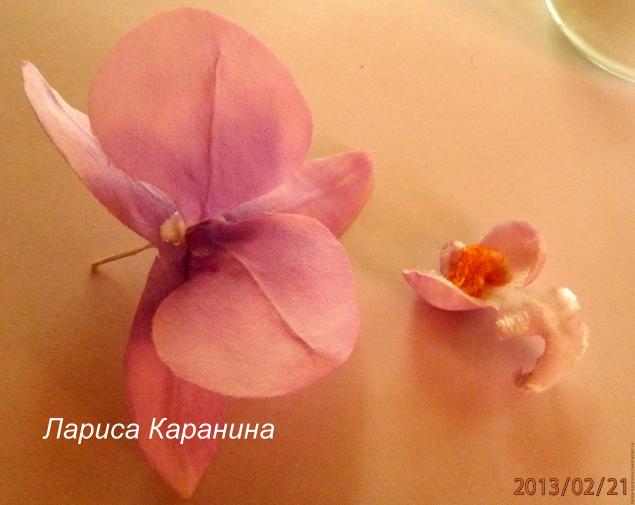 Мастер-класс: орхидея из шелка, фото № 6