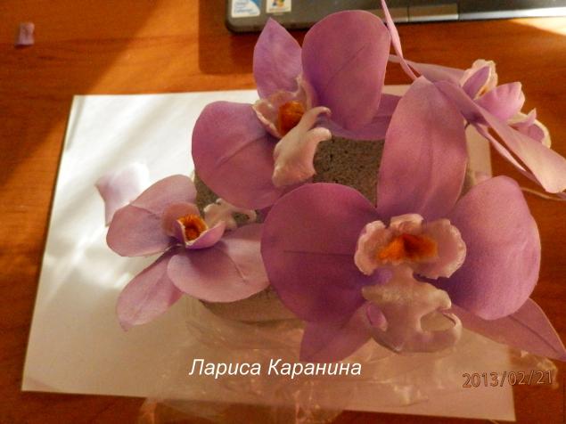 Мастер-класс: орхидея из шелка, фото № 8