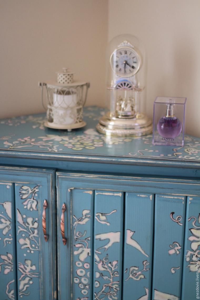 Расписываем бабушкин сундук, шкаф, стол и тумбочку краской по мебели, фото № 37