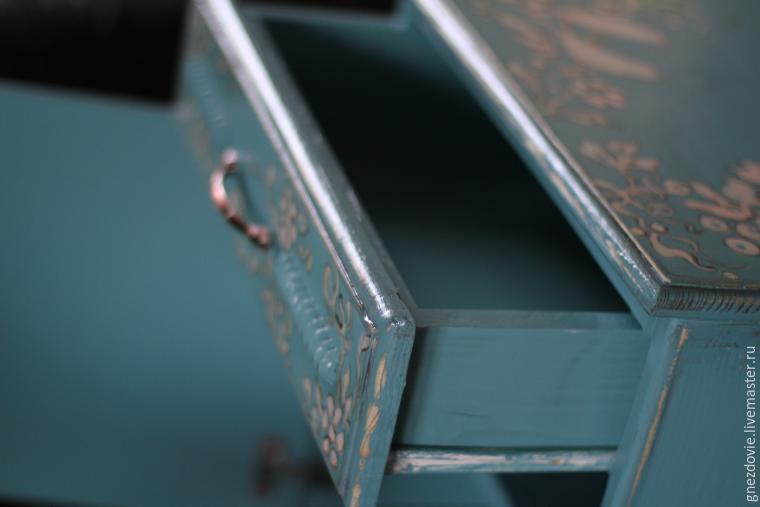 Расписываем бабушкин сундук, шкаф, стол и тумбочку краской по мебели, фото № 34