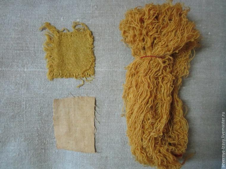 Натуральное крашение ткани. Желтый цвет, фото № 2