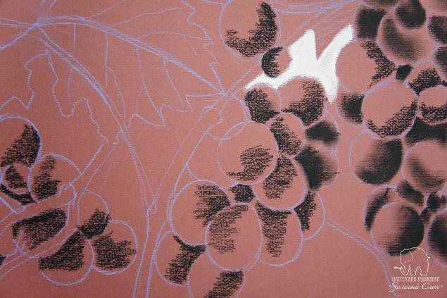 Рисуем виноград пастелью!, фото № 26