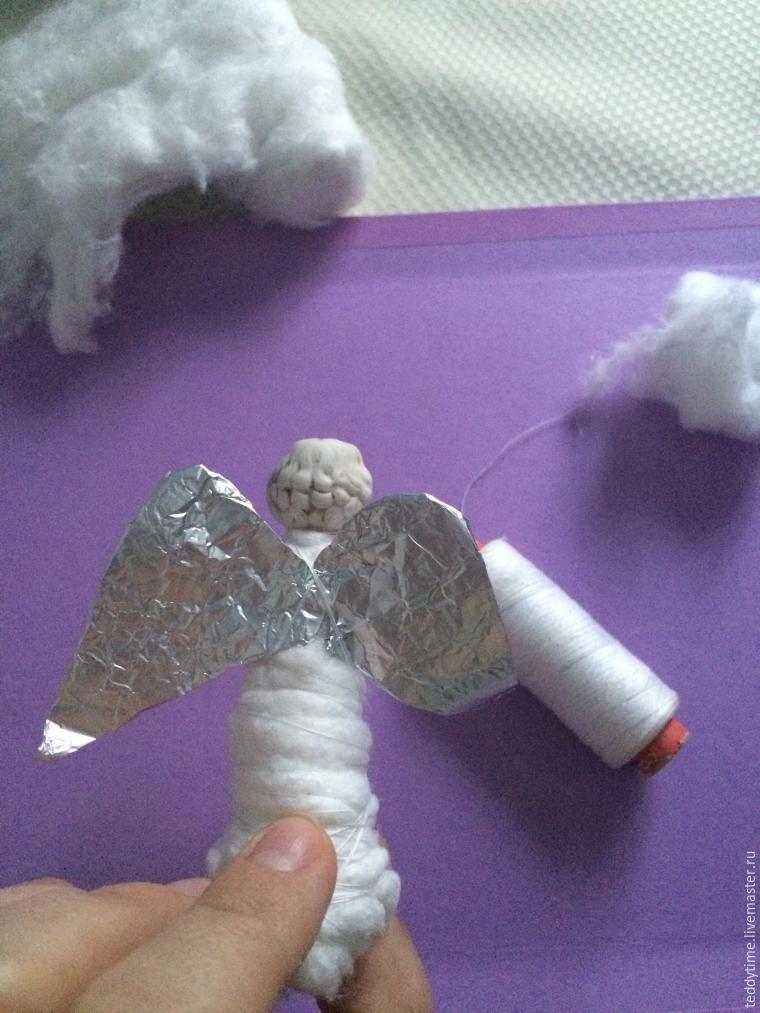 Создаем ватную игрушку «Рождественский ангел». Часть 1, фото № 9