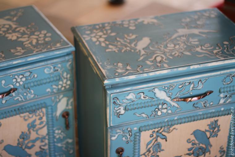 Расписываем бабушкин сундук, шкаф, стол и тумбочку краской по мебели, фото № 25