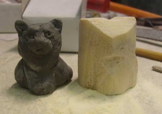 Создаем фигурку котенка из камня, фото № 36