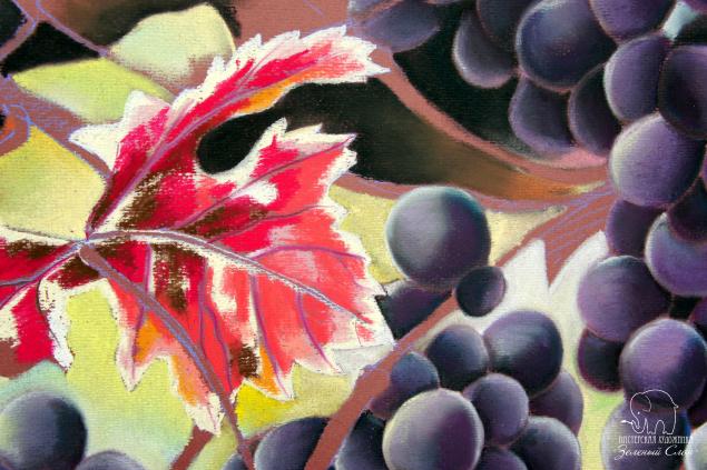 Рисуем виноград пастелью!, фото № 72