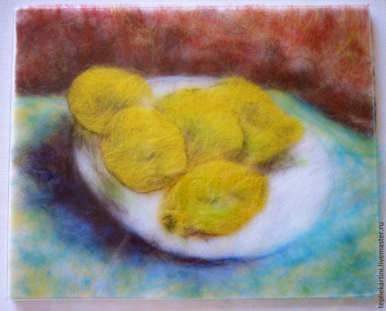 Мастер-класс: картина шерстью «Натюрморт с лимонами» по мотивам работы Ван Гога, фото № 37