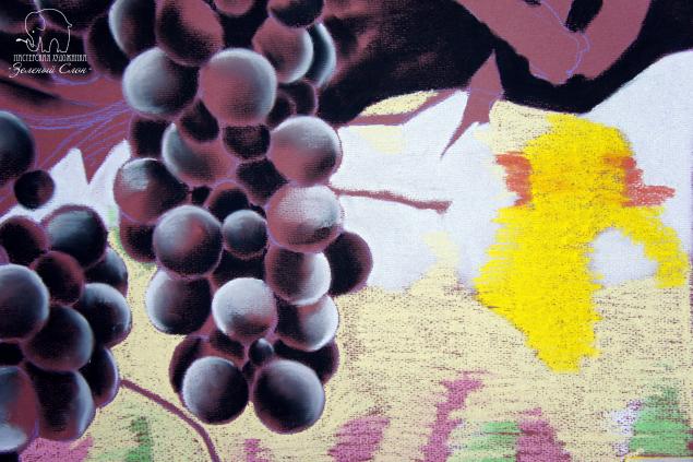Рисуем виноград пастелью!, фото № 40