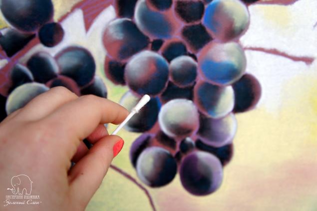 Рисуем виноград пастелью!, фото № 59