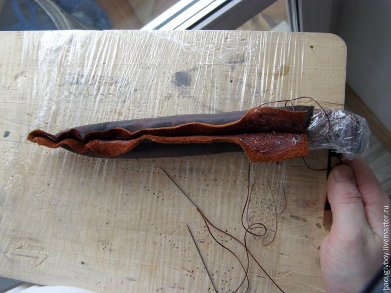 Мастерим ножны для ножа с грибком, фото № 27