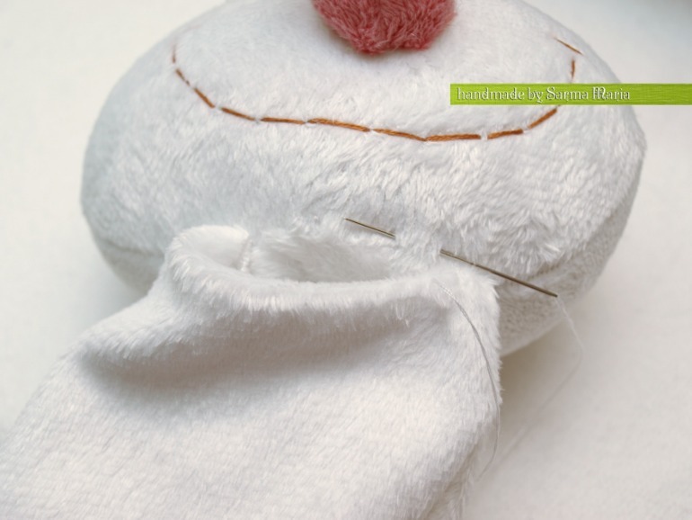 МК рукавичка для кукольного театра- Снеговик!!!, фото № 14