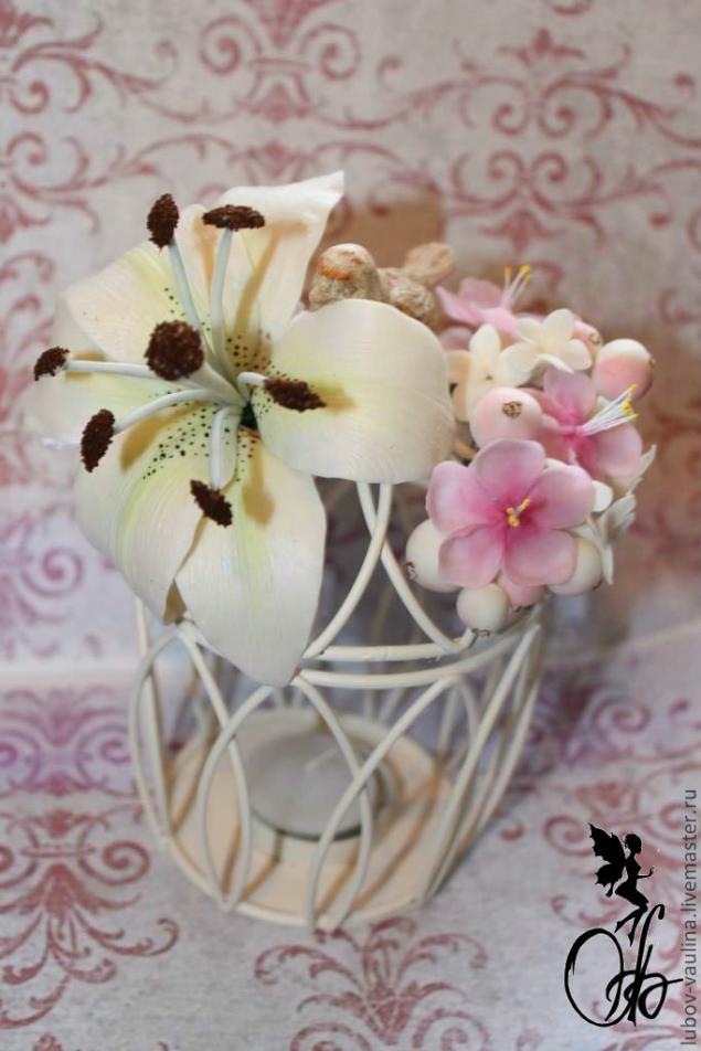Лепка лилии из холодного фарфора, фото № 50