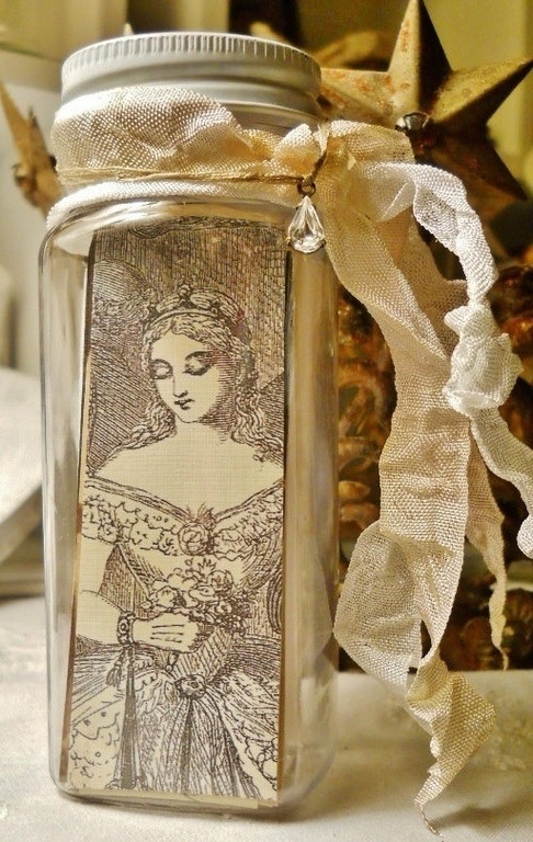 Altered bottles — шебби-эклектика в декоре бутылок и сосудов, фото № 15