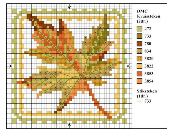 Осенняя пора: 45 простых схем для вышивки, фото № 20