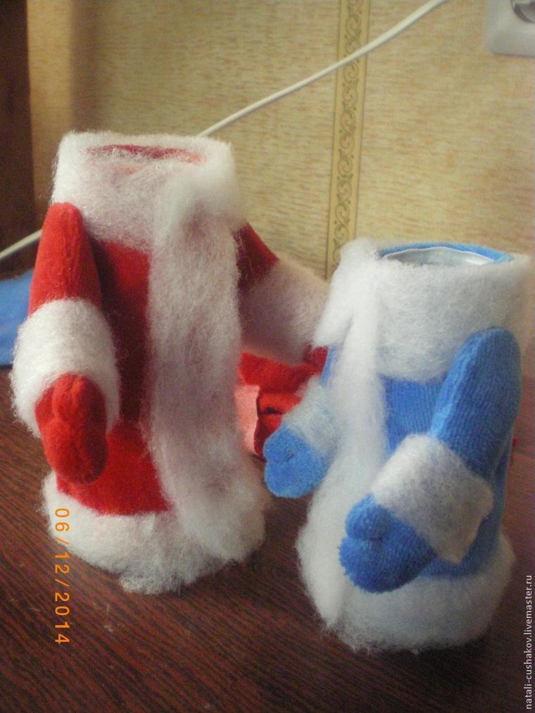 Дед Мороз и Снегурочка — поделка в детский сад. Часть 1: изготовление туловища, фото № 22