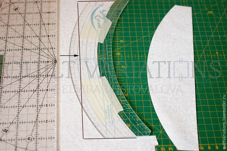 Шьем декоративную подушку в технике пэчворк. Используем линейку Simple Curve. Часть 1, фото № 9