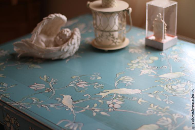 Расписываем бабушкин сундук, шкаф, стол и тумбочку краской по мебели, фото № 35