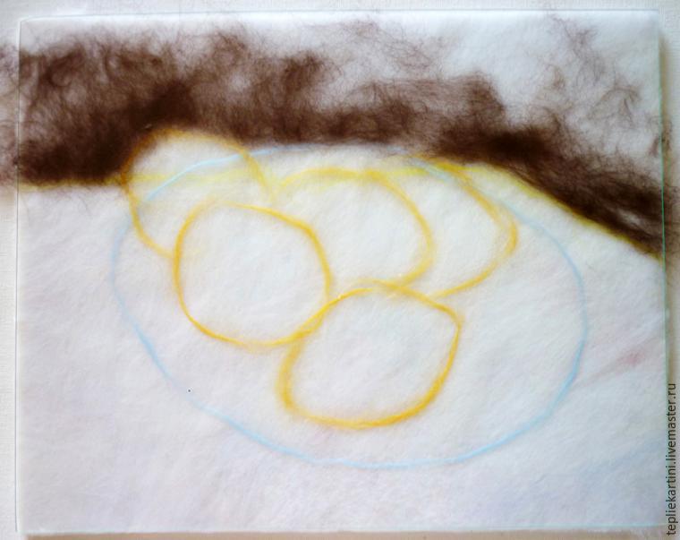 Мастер-класс: картина шерстью «Натюрморт с лимонами» по мотивам работы Ван Гога, фото № 10