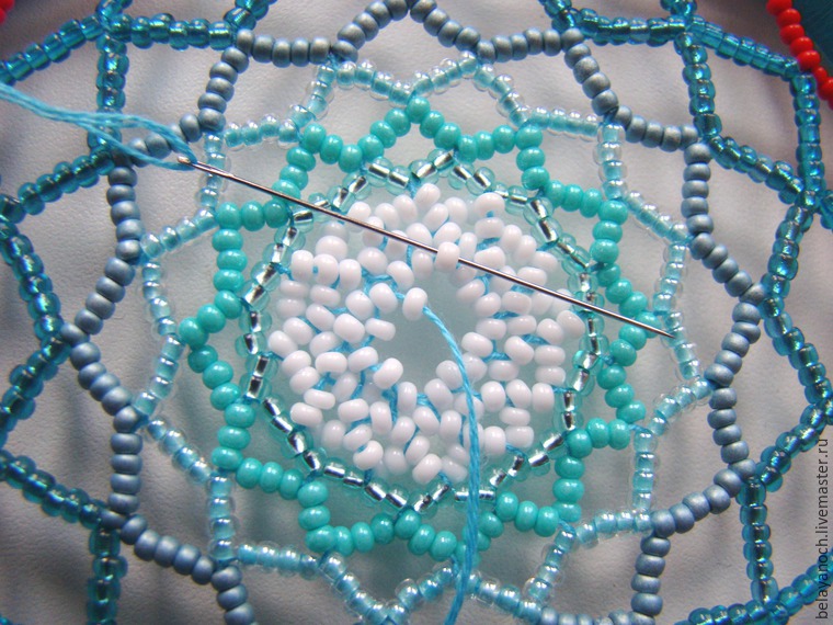 Плетем «ловца снов» с бисером, фото № 28