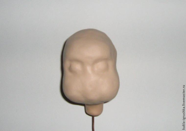 Лепка головы куклы из полимерной глины, фото № 8