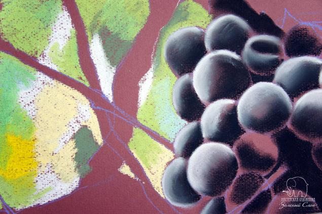 Рисуем виноград пастелью!, фото № 49