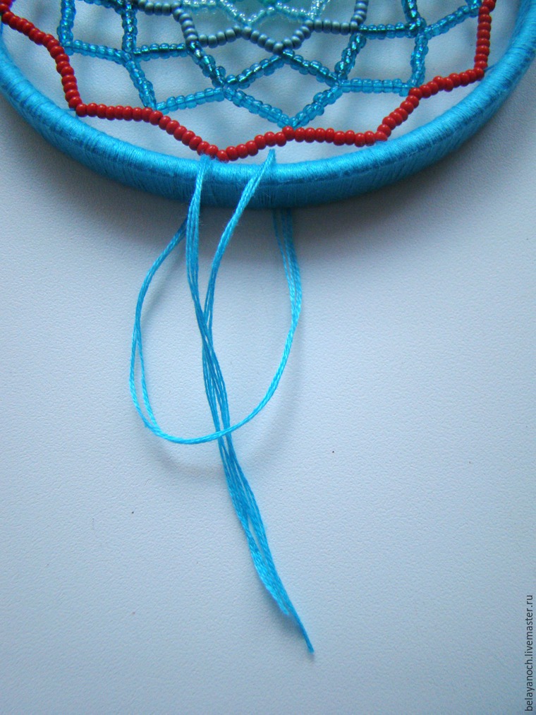 Плетем «ловца снов» с бисером, фото № 37