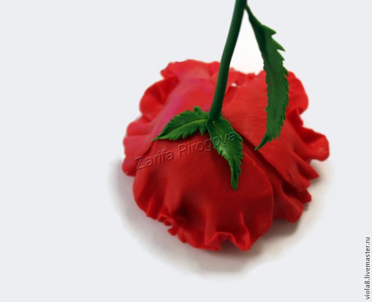 Создаем цветок красного мака из самозатвердевающей полимерной глины, фото № 31