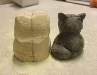Создаем фигурку котенка из камня, фото № 42