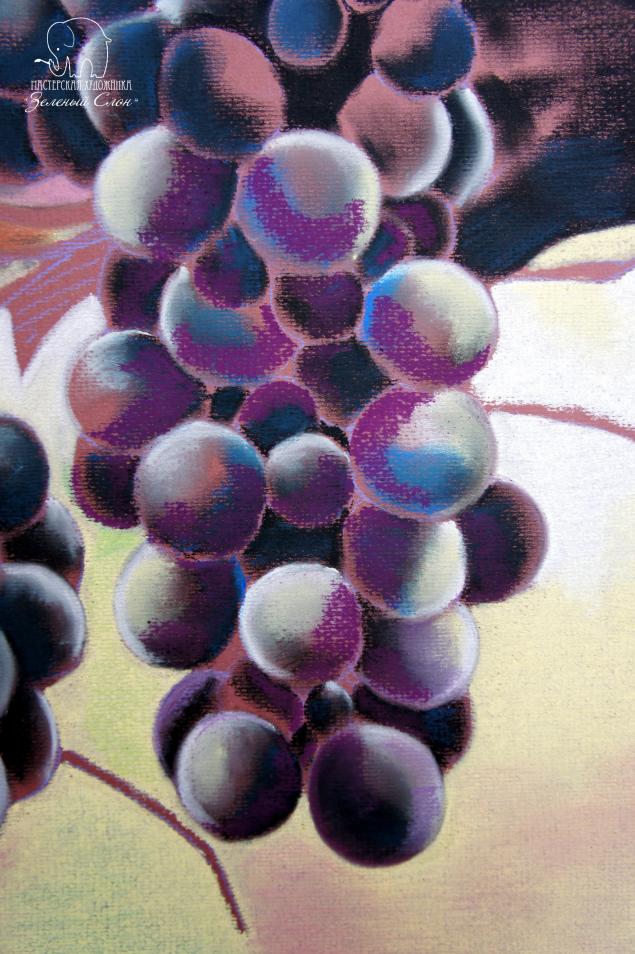 Рисуем виноград пастелью!, фото № 61