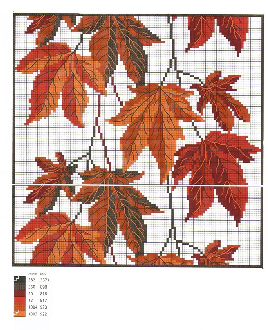 Осенняя пора: 45 простых схем для вышивки, фото № 13