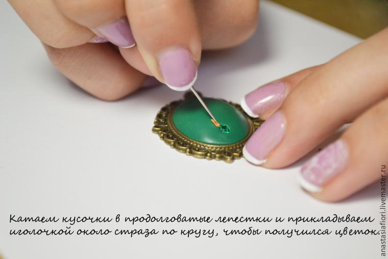 Мастер-класс по лепке из полимерной глины: создаем кулон в технике филигрань, фото № 5