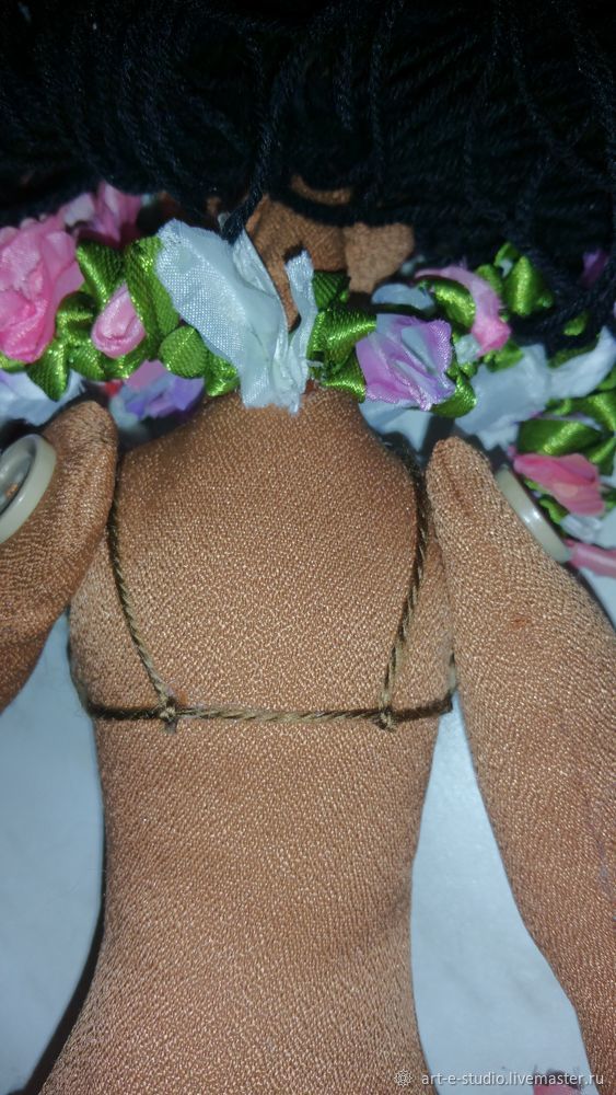 Создание куклы «Гавайская девушка». Часть 2. Гавайский национальный костюм, фото № 22