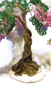 Создаем дерево глицинии из бисера, фото № 23