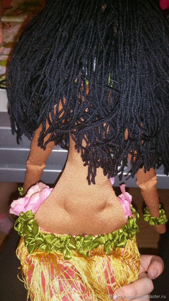 Создание куклы «Гавайская девушка». Часть 2. Гавайский национальный костюм, фото № 13