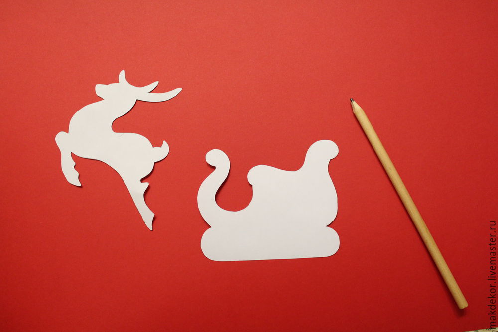 Как легко сделать новогоднюю гирлянду с оленями из бумаги, фото № 3