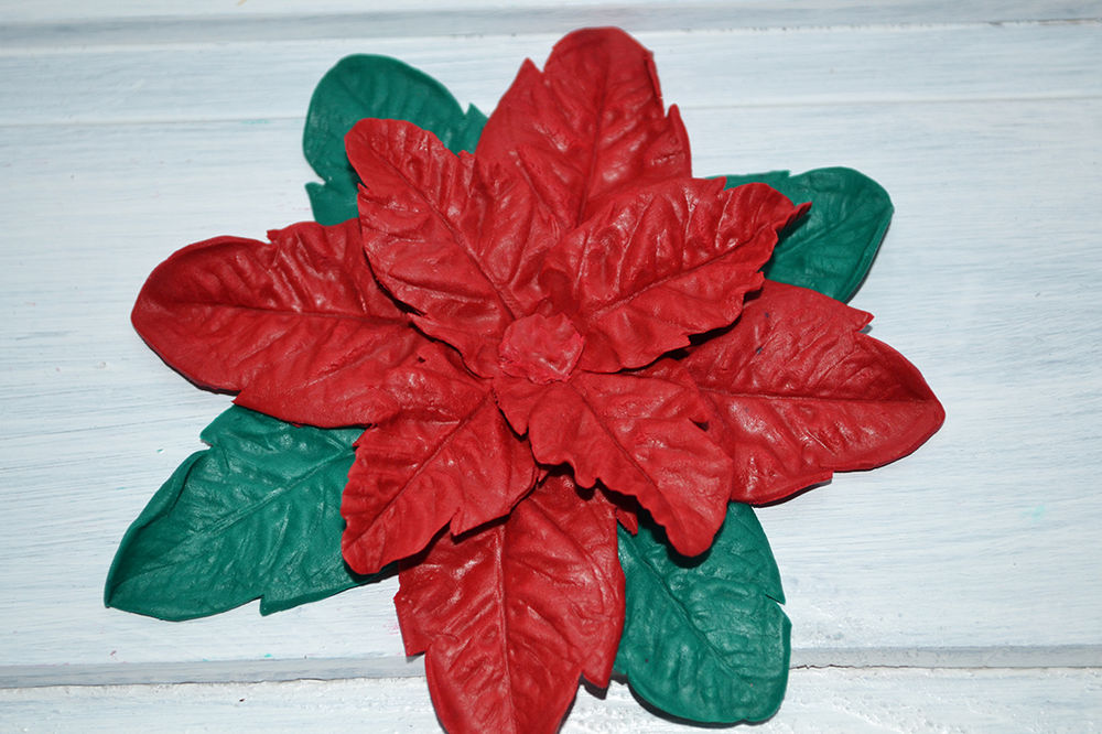 Создаем рождественский цветок из полимерной глины, фото № 17